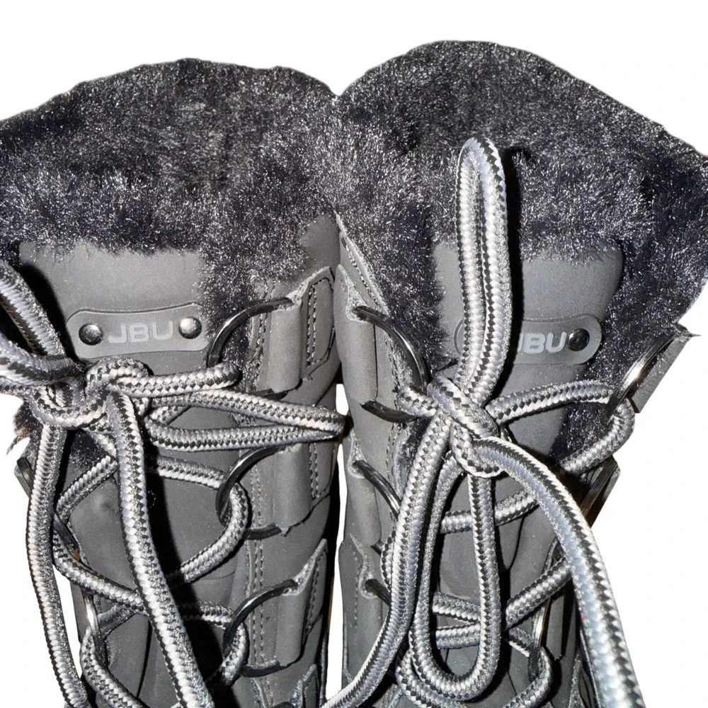 JBU by Jambu Maldive Weather Ready Women 9M Pre-Owned Winter Boot Black Faux Fur